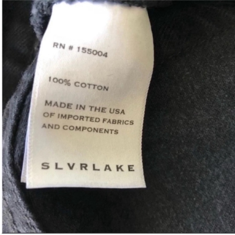 NWT SLVRLAKE London High Rise Straight Leg Jeans Black - Picture 9 of 10